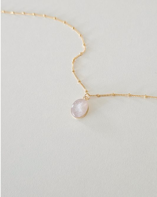 Cremation Oval Necklace in 14k Gold Filled