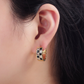 Checkered Hoops- Gold Filled