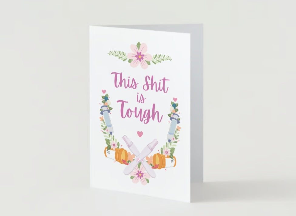 'Tough Shit' IVF Greeting Card