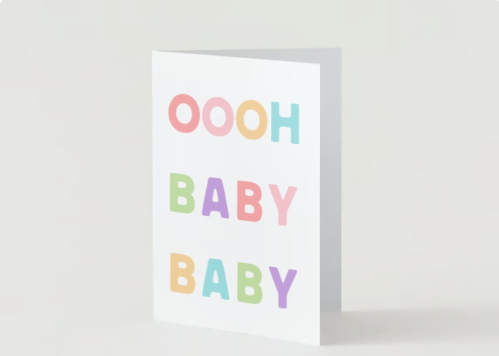 "Oh Baby" New Baby Greeting Card