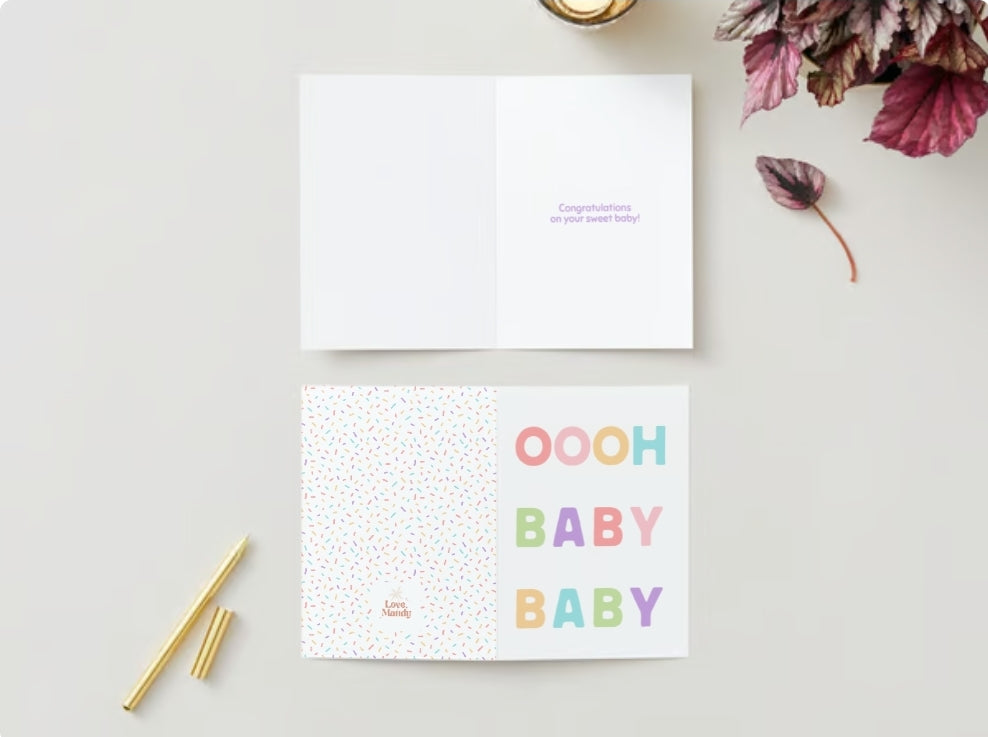 "Oh Baby" New Baby Greeting Card