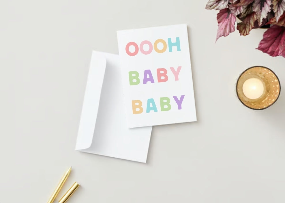 "Oh Baby" New Baby Greeting Card