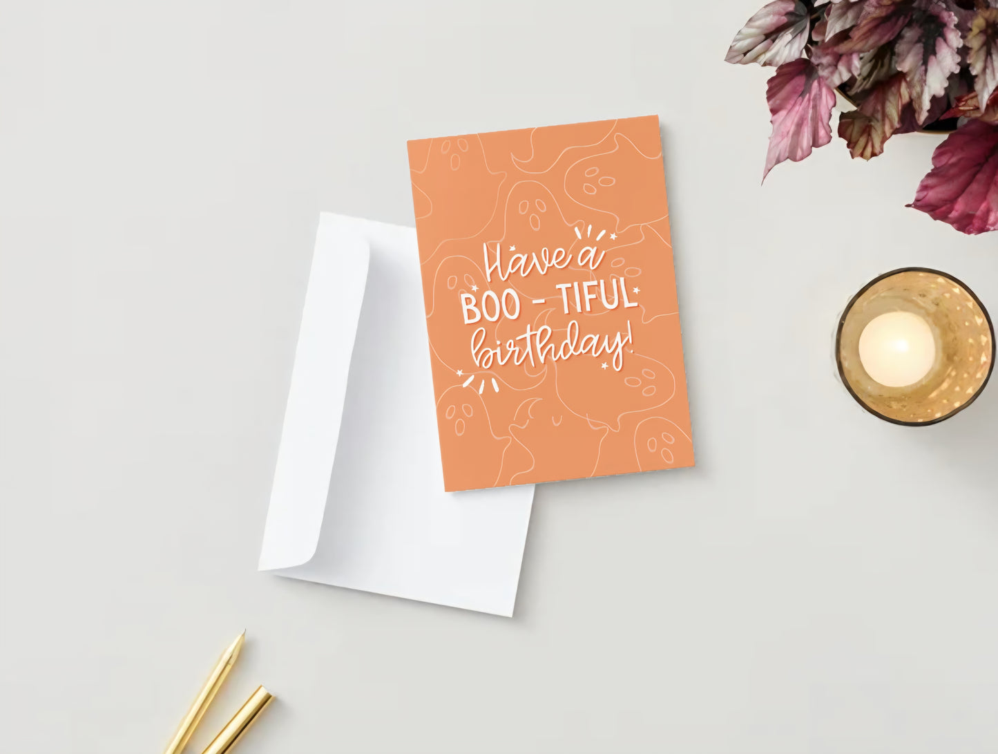 BOO - tiful Birthday Wishes Greeting Card