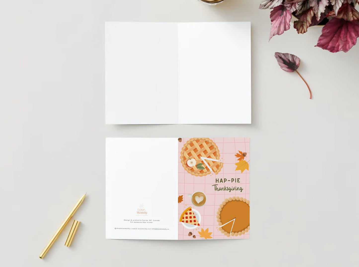 Hap - pie Thanksgiving Greeting Card