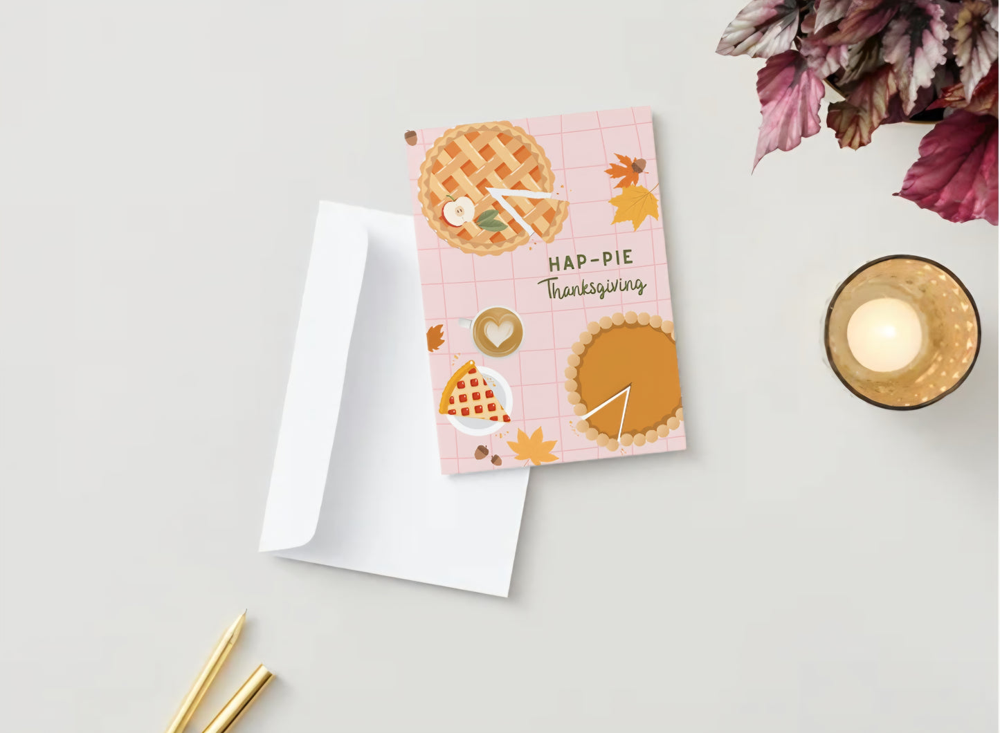 Hap - pie Thanksgiving Greeting Card