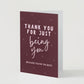 "You're The Best' Thank You Greeting Card