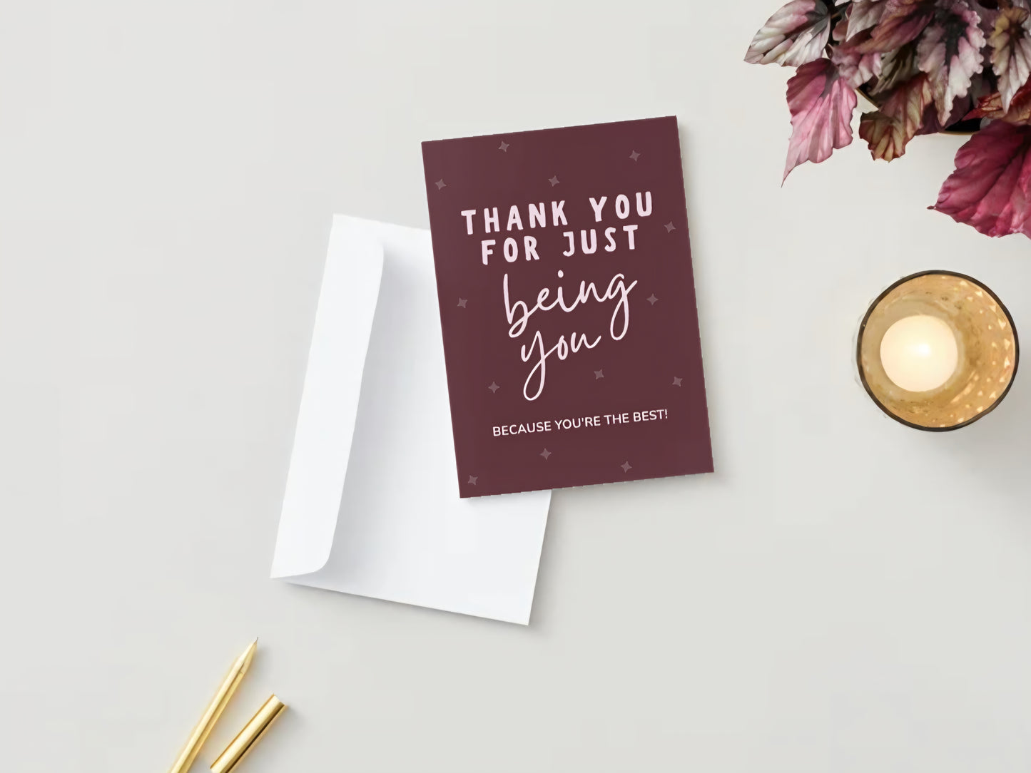 "You're The Best' Thank You Greeting Card