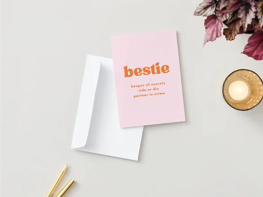 "Bestie" Friendship Greeting Card
