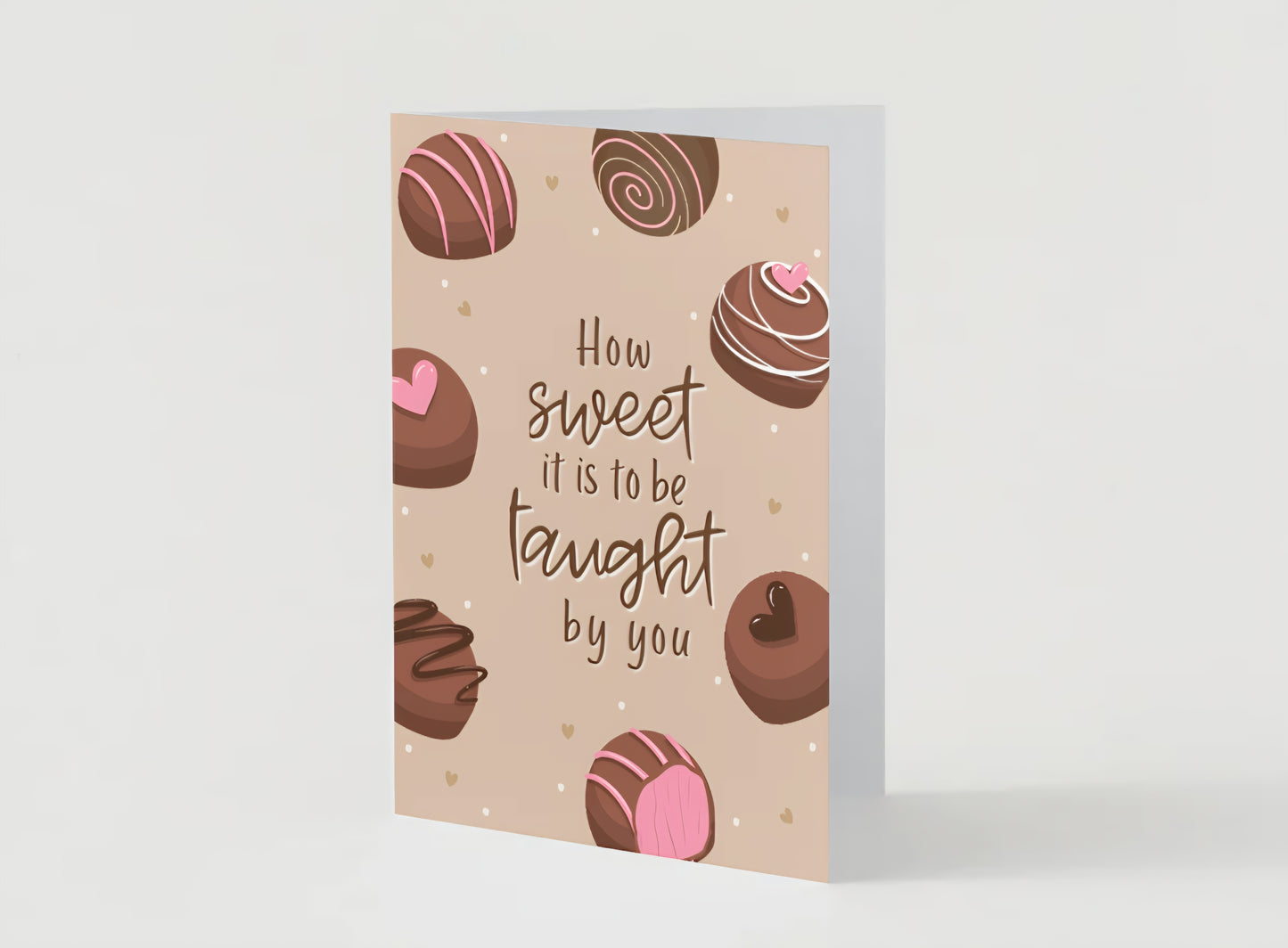 'Learning is Sweet' Teacher Valentine's Day Greeting Card