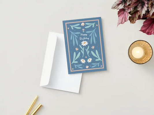 Floral Birthday Greeting Card