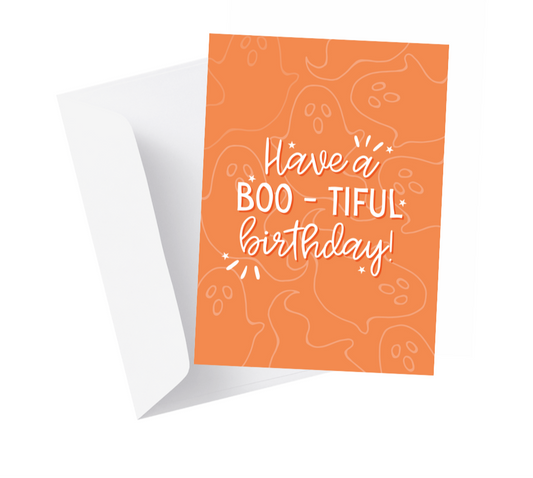 BOO - tiful Birthday Wishes Greeting Card