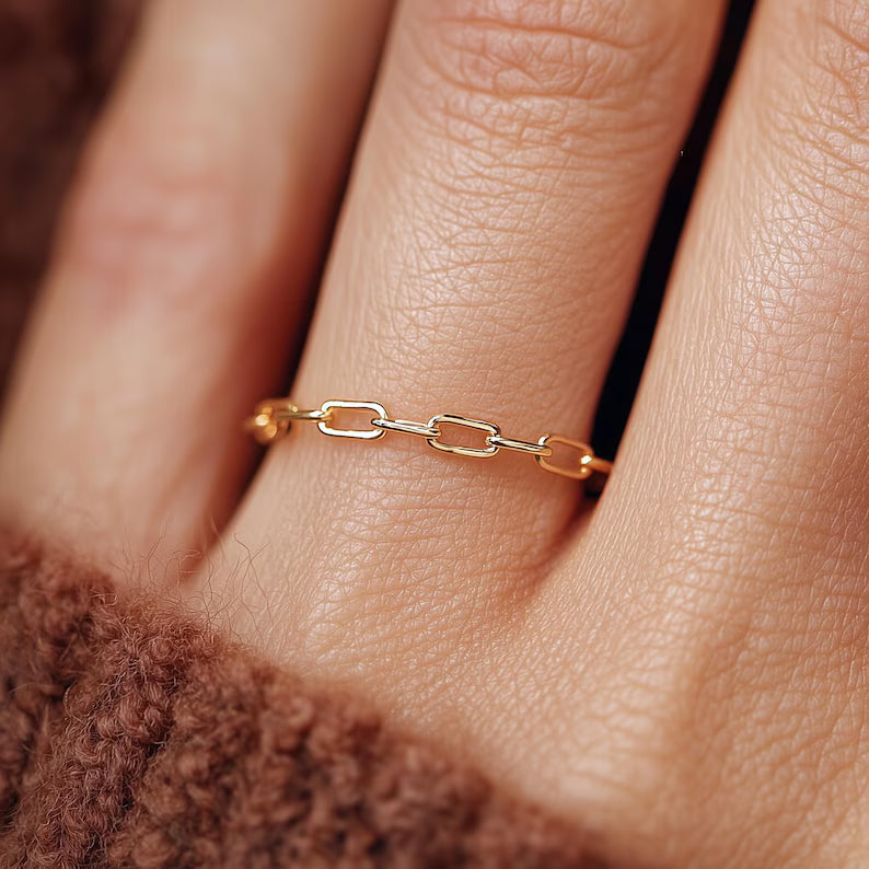 Paperclip Chain Ring
