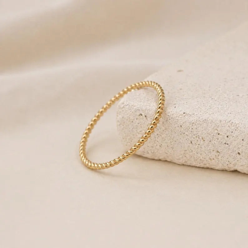 Twist Rope Stacking Ring