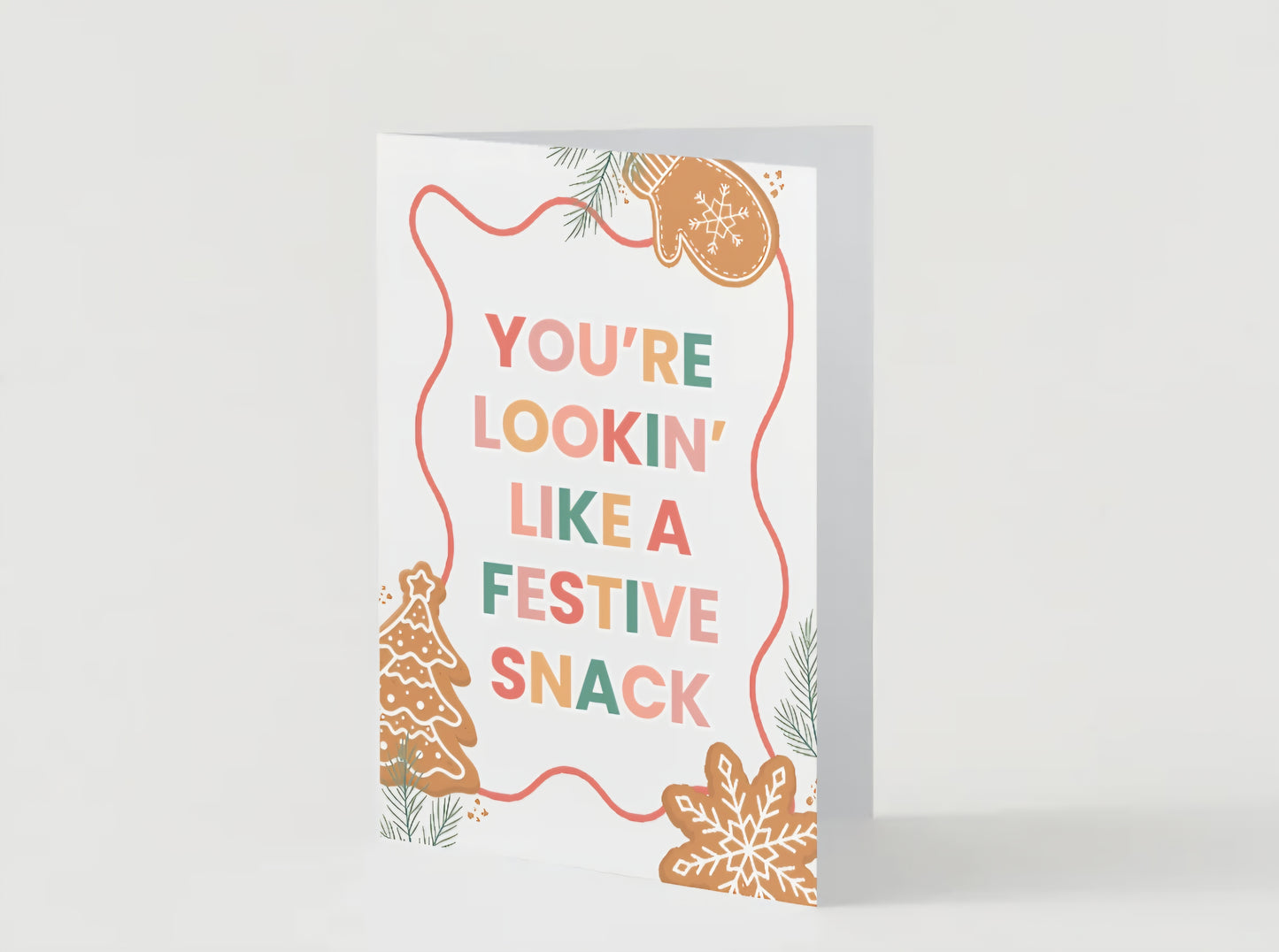 Festive Snack Christmas Greeting Card