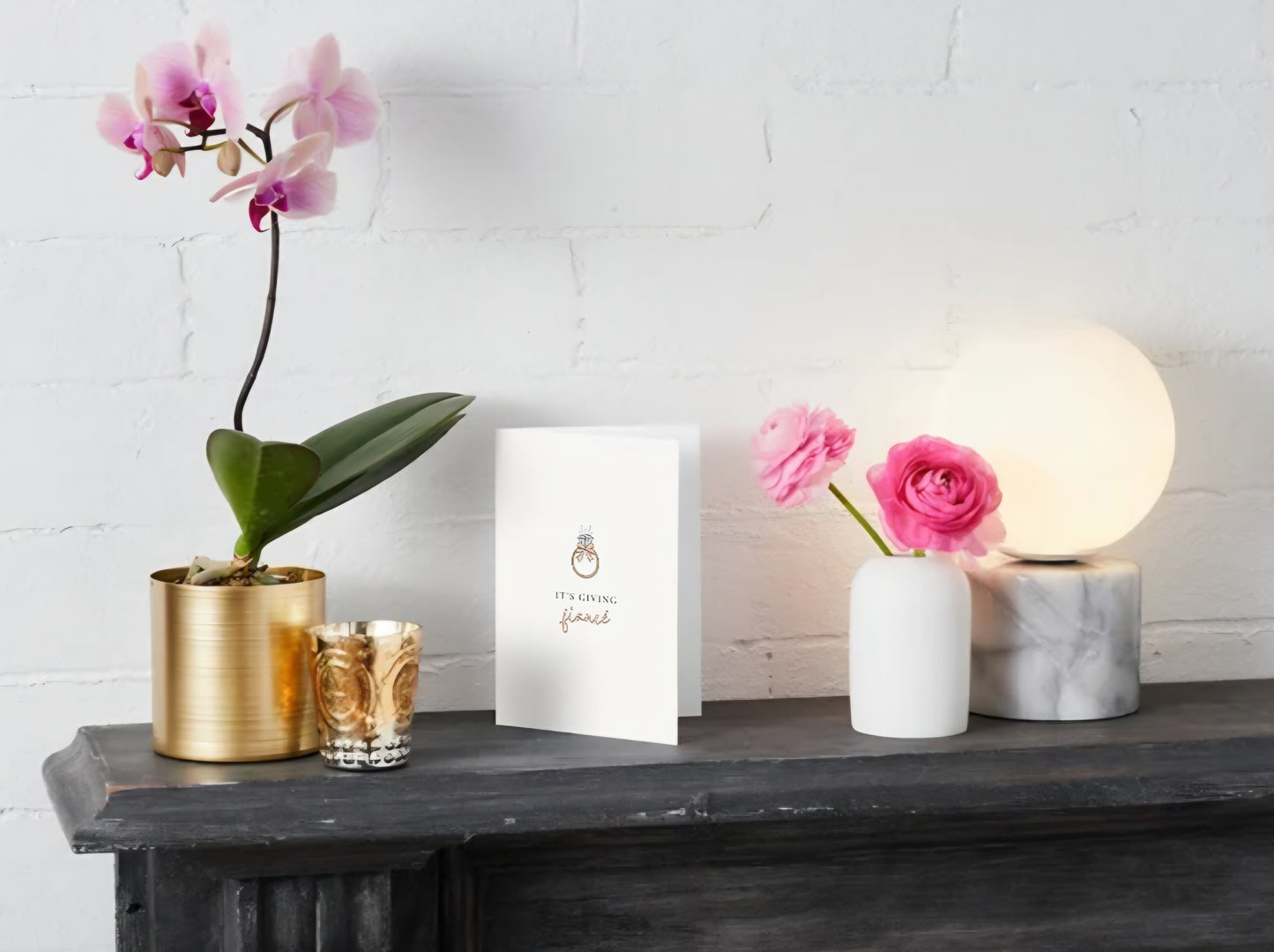 Fiance Vibes Greeting Card