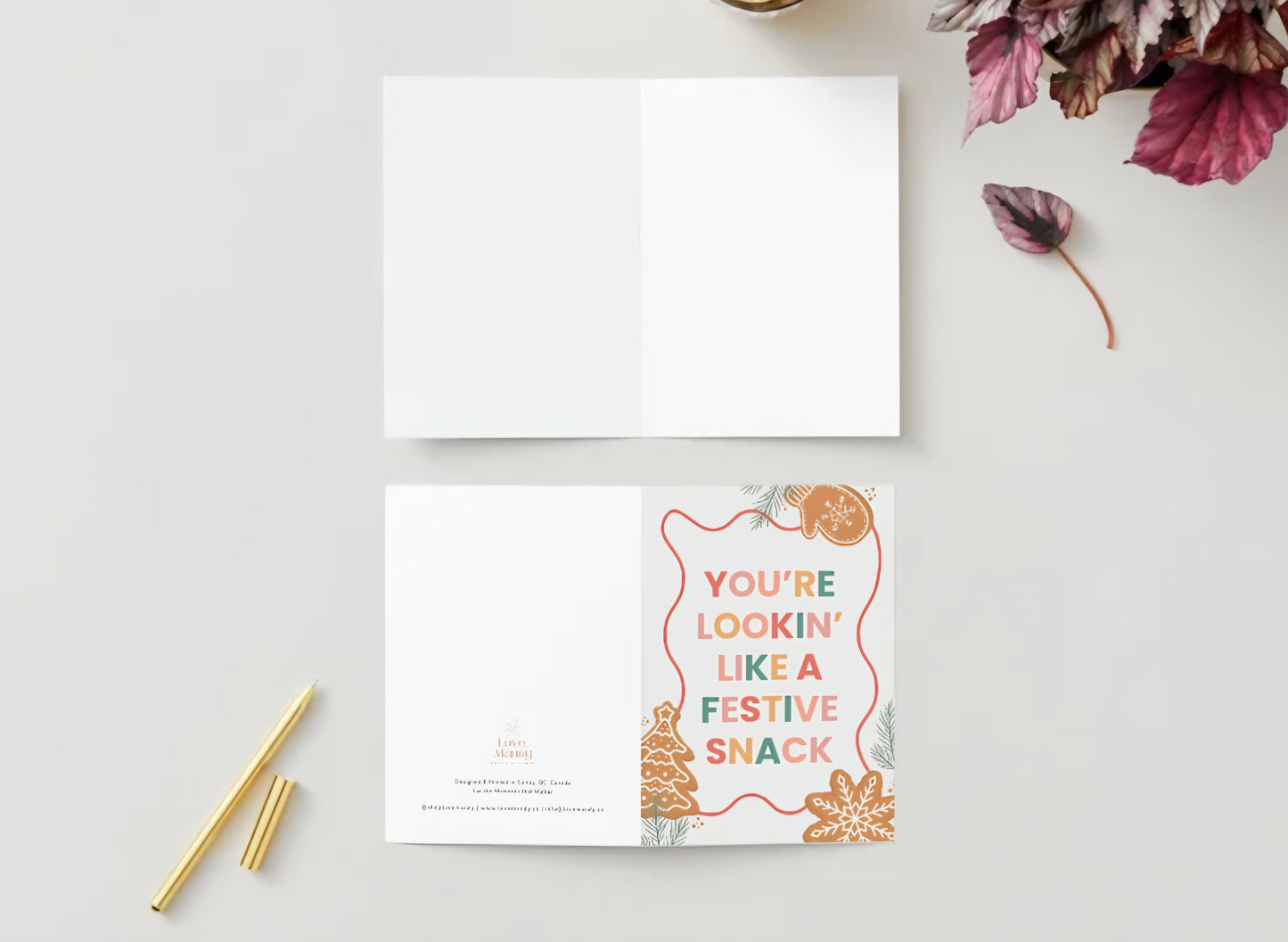 Festive Snack Christmas Greeting Card