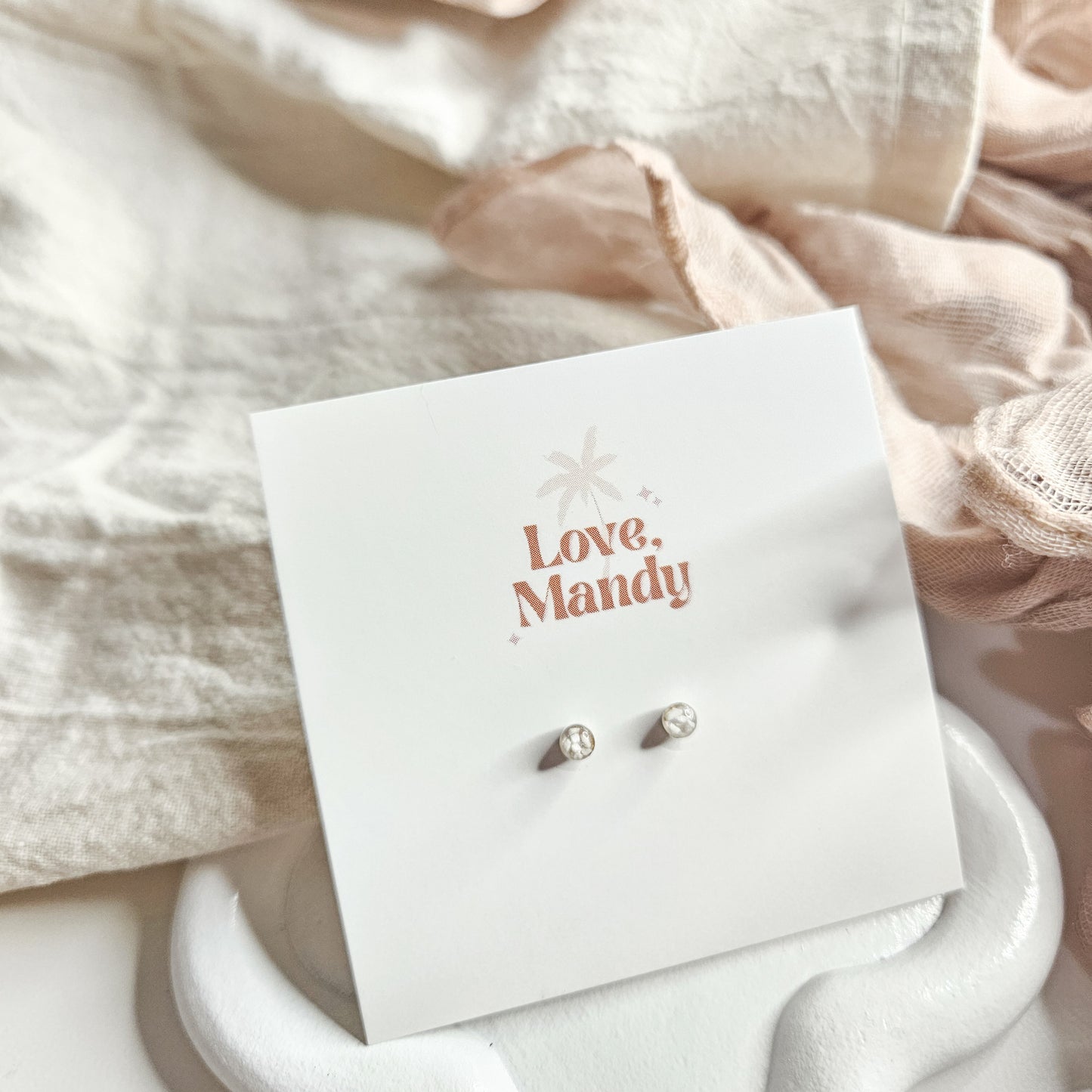 Milk Dainty Stud Earrings