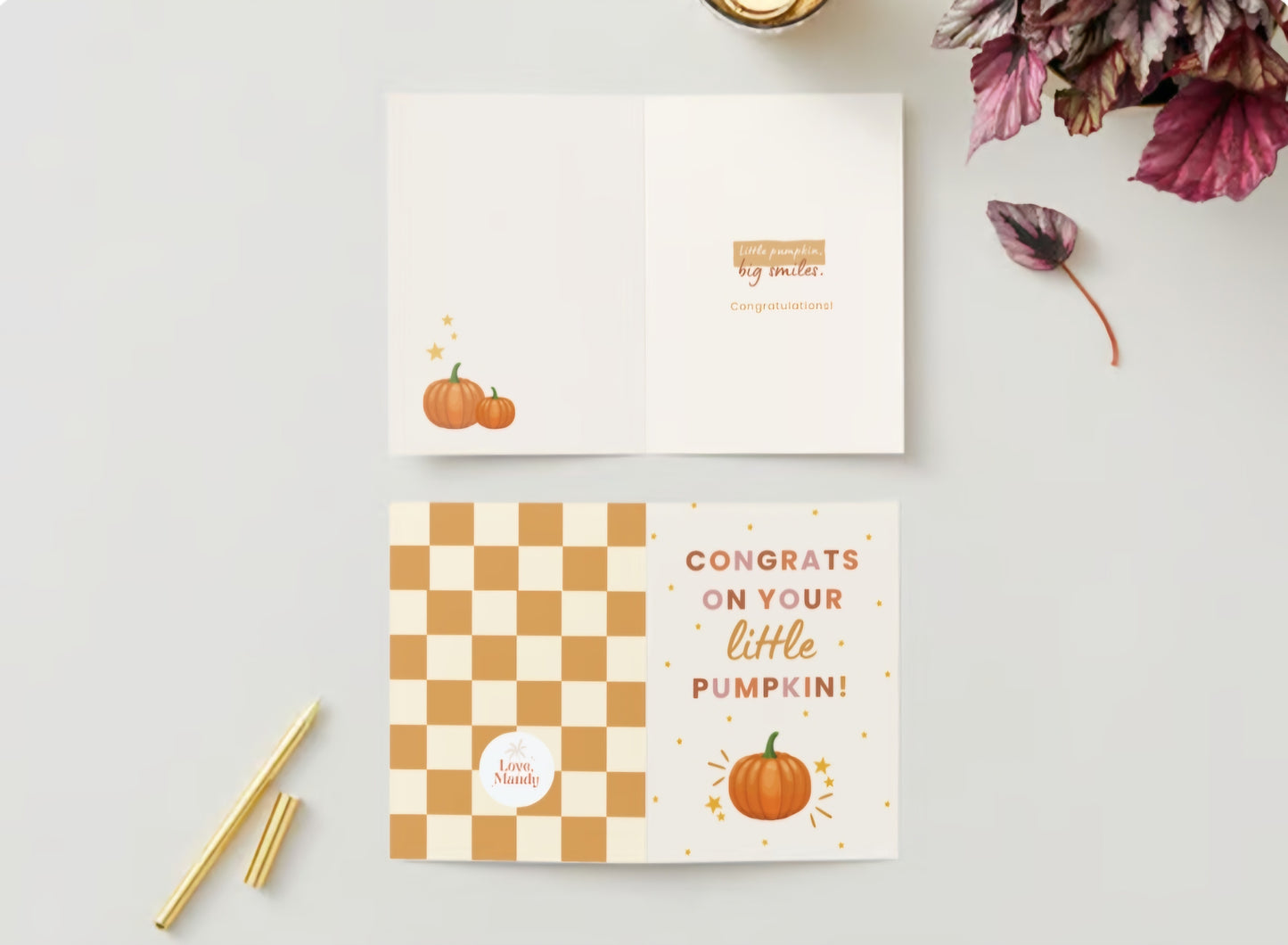 'Little Pumpkin' Greeting Card