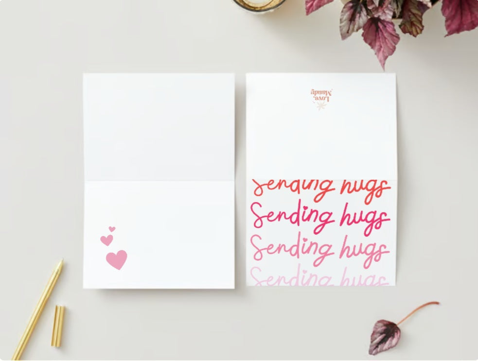 'Sending Hugs' Greeting Card