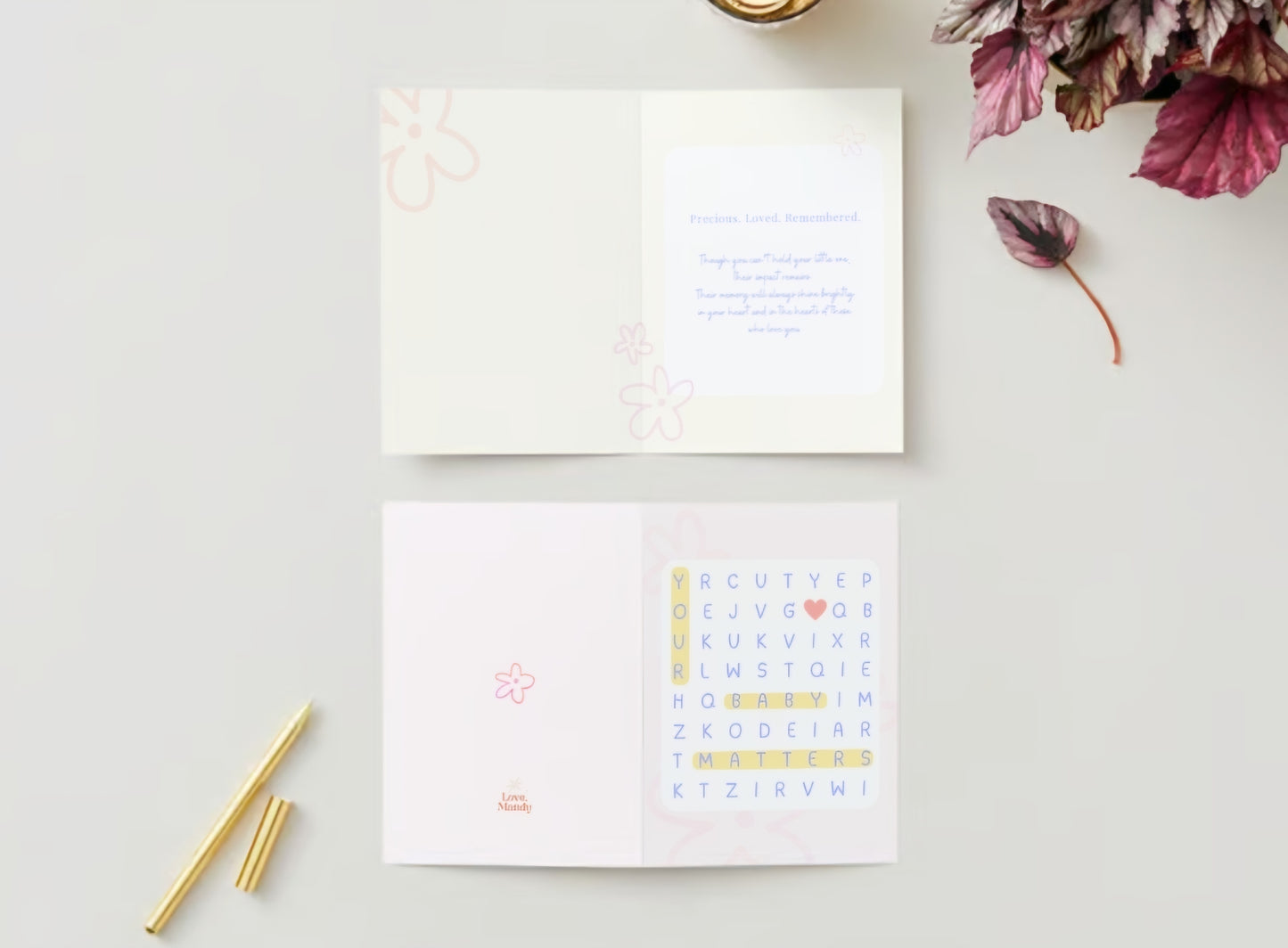 'Your Baby Matters' Pregnancy Loss Greeting Card