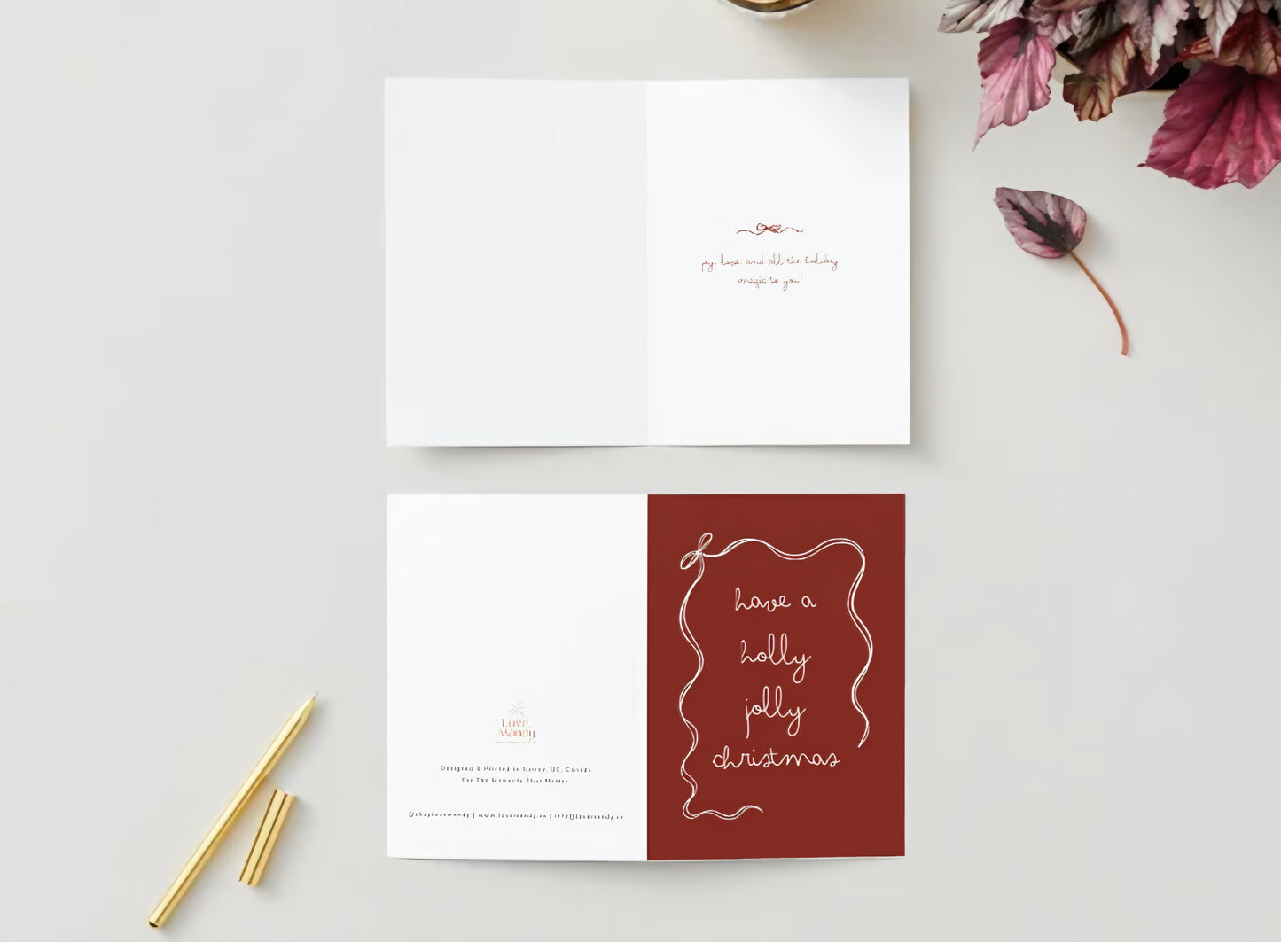 Holly Jolly Christmas Greeting Card