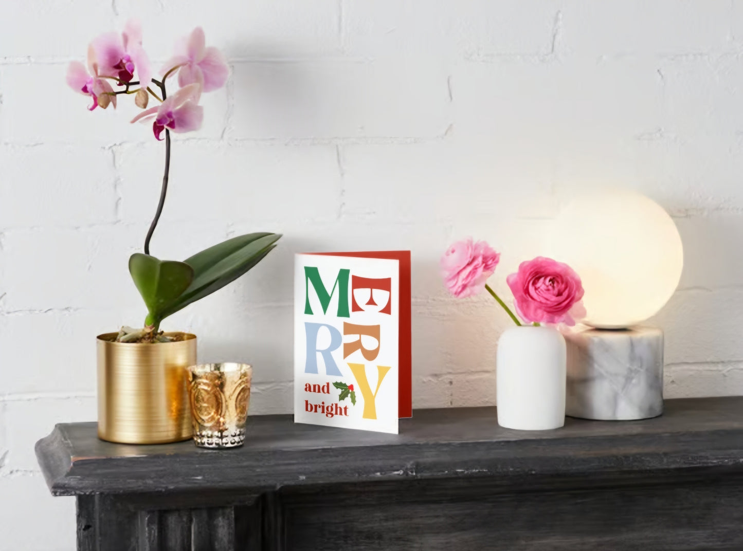'Merry and Bright' Holiday Greeting Card