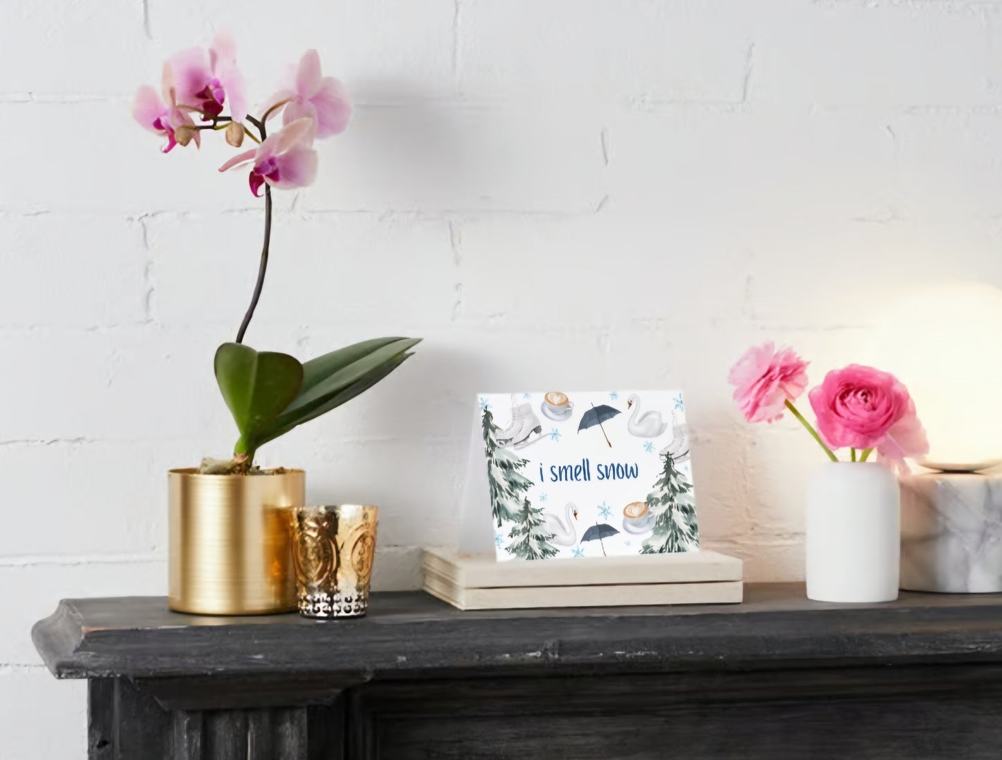 'i smell snow" Gilmore Girls Inspired Greeting Card
