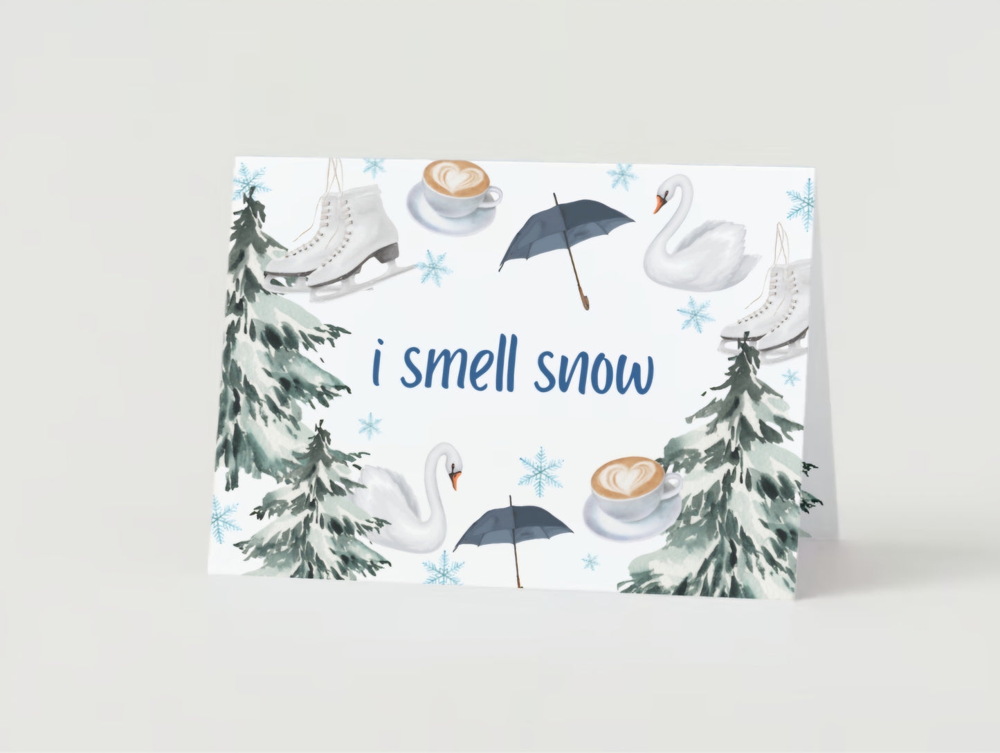 'i smell snow" Gilmore Girls Inspired Greeting Card