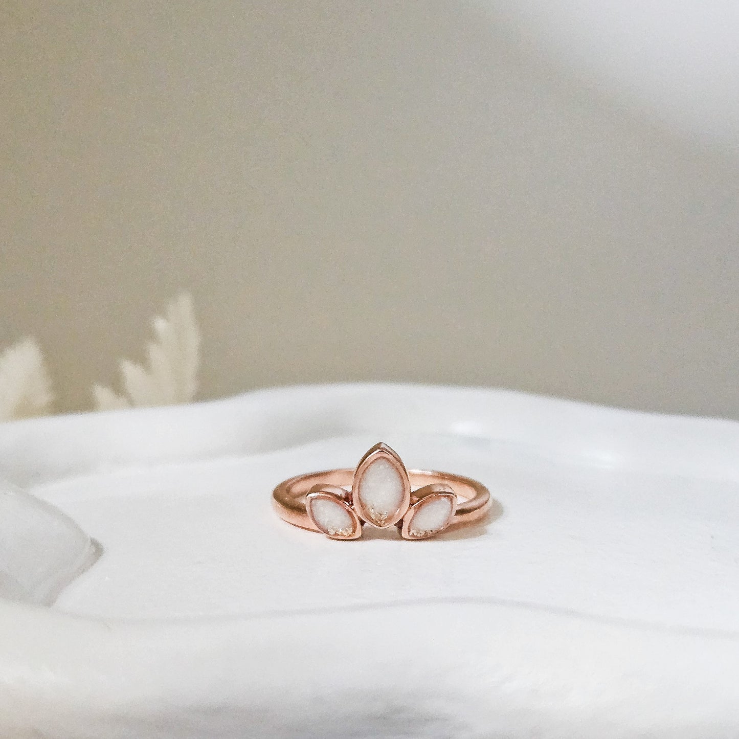 Milk Lotus Ring