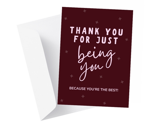 "You're The Best' Thank You Greeting Card