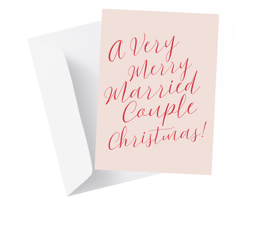 'A Very Merry Married Couple' Christmas Greeting Card