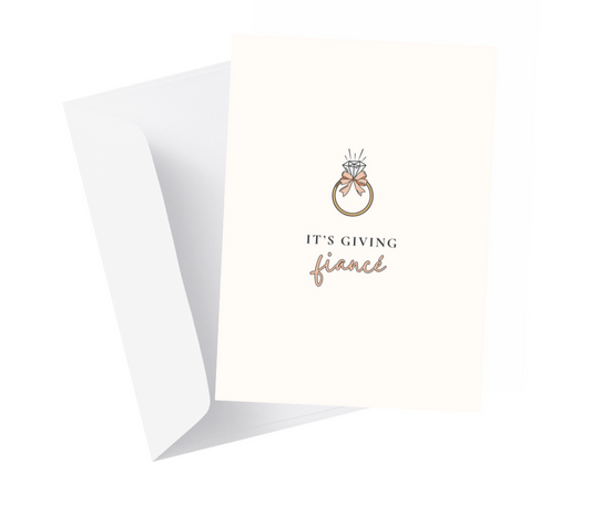 Fiance Vibes Greeting Card