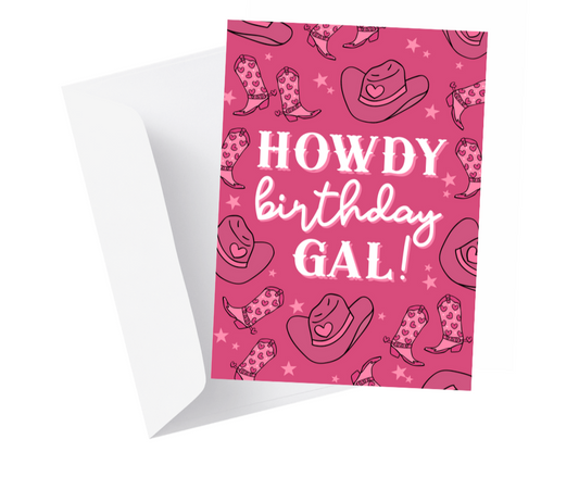 Cowgirl Birthday Greeting Card